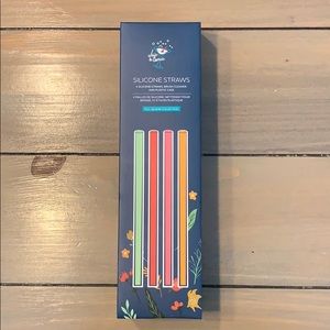 Silicone straws with case